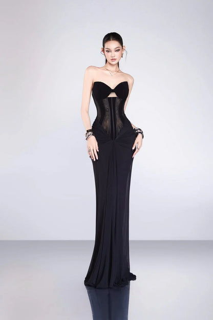 Bandage Dress Off shoulder corset bow dress