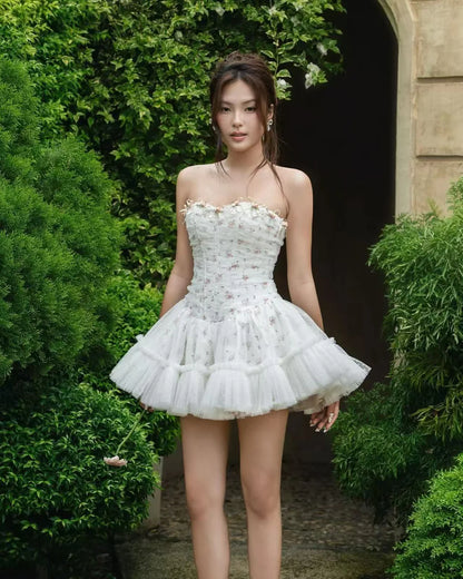 LANE Cì Moudy Dress-White