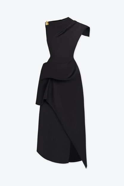 BYDENIO Calla Asymmetric Midi Dress