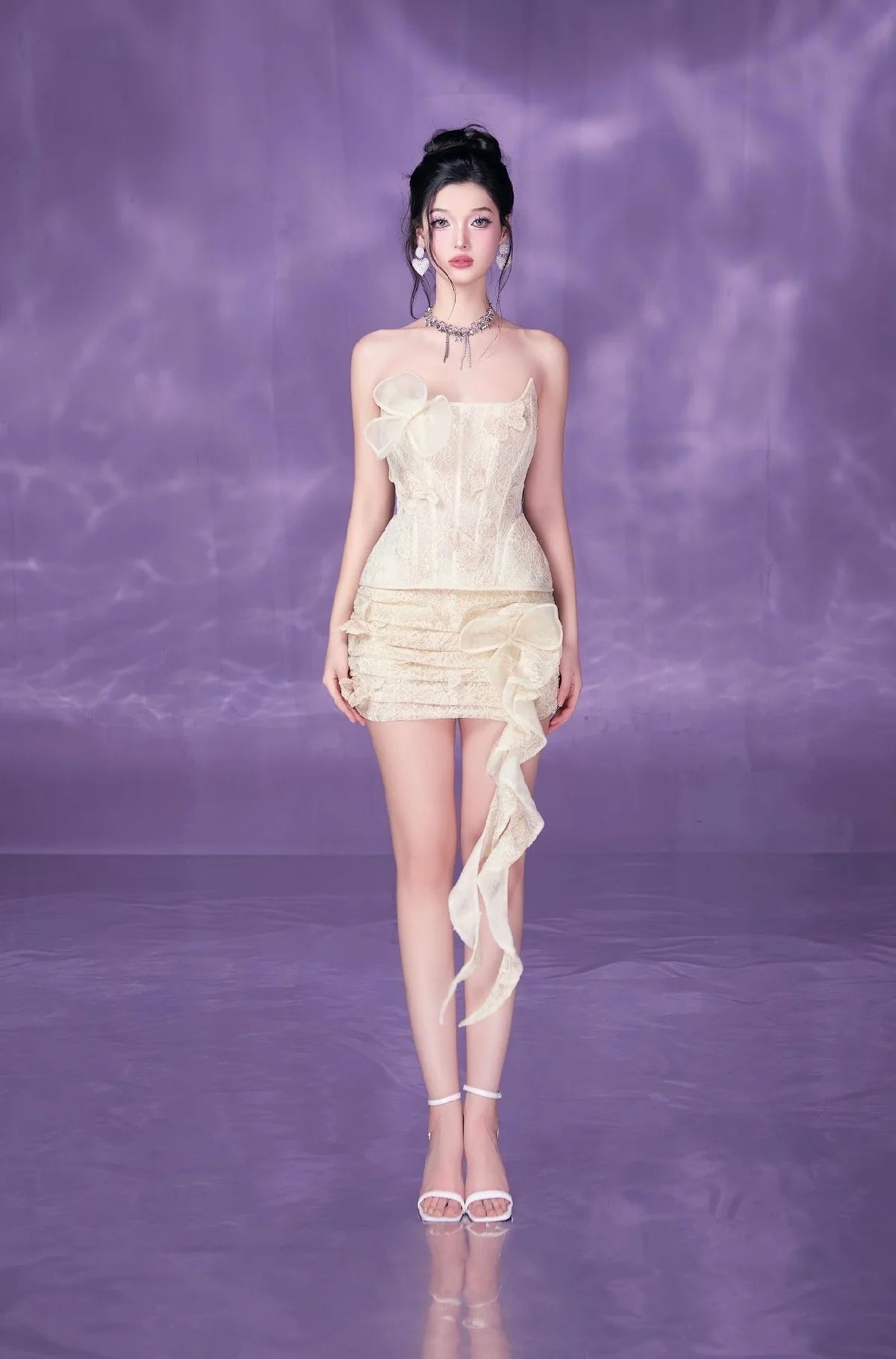 [品牌授权]By Jenny Yellow Dolia Top& Skirt