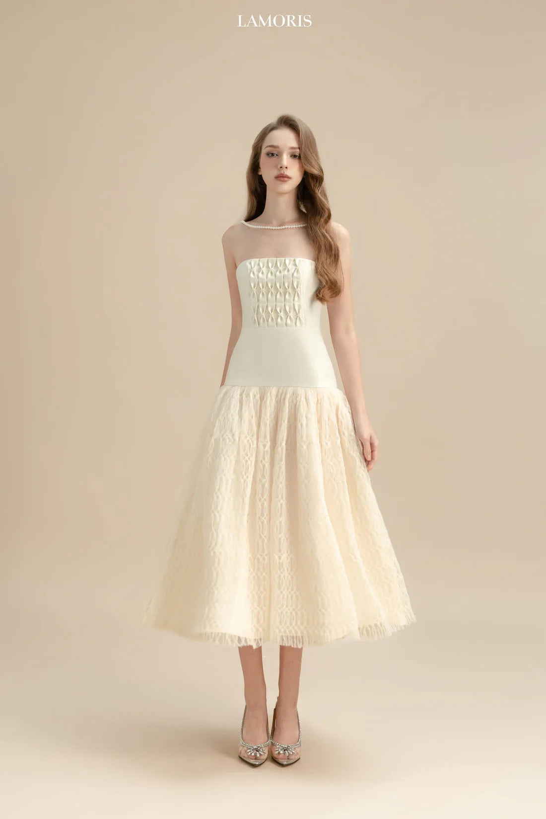LAMORIS Pearl Smocking Dress