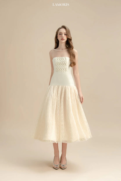 LAMORIS Pearl Smocking Dress