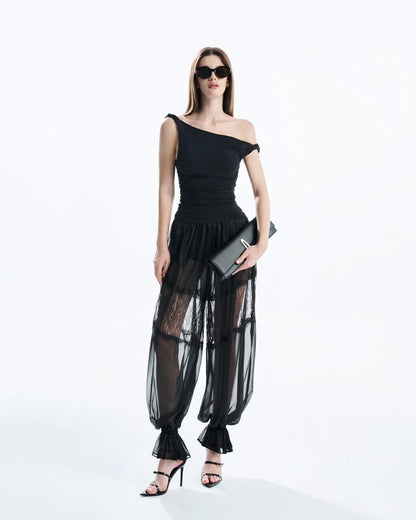 [品牌授权]MUST HAVE Twist-Wrap Fitted Top & Baggy Pants