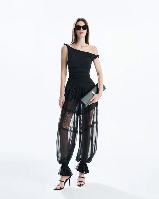 [品牌授权]MUST HAVE Twist-Wrap Fitted Top & Baggy Pants