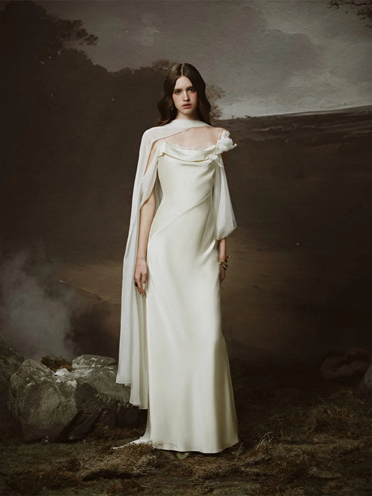 [品牌授权] LINH PHUNG White Mirena Maxi Dress