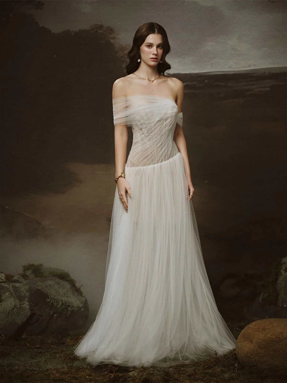 [品牌授权] LINH PHUNG White Seraphine Maxi Dress