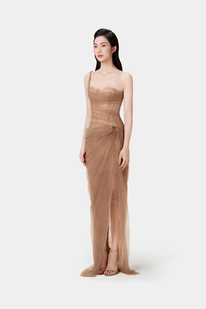 [品牌授权]MONTSAND Brown Mara Maxi Dress