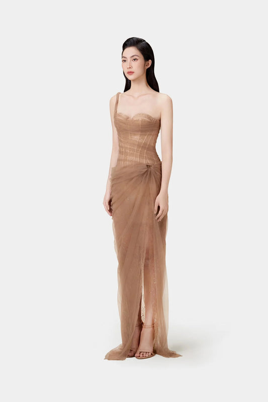 [品牌授权]MONTSAND Brown Mara Maxi Dress