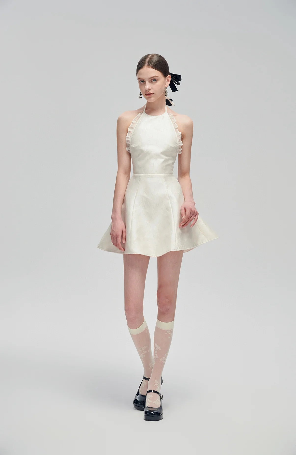 [品牌授权]FA SOGNO White Backless Mini Dress
