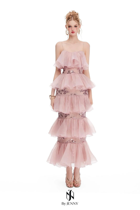 [品牌授权] BY JENNY Pink Sapphire Maxi Dress