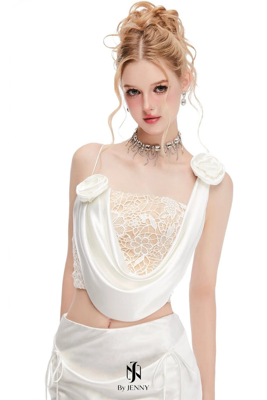 [品牌授权] BY JENNY White Rhea Flower Set