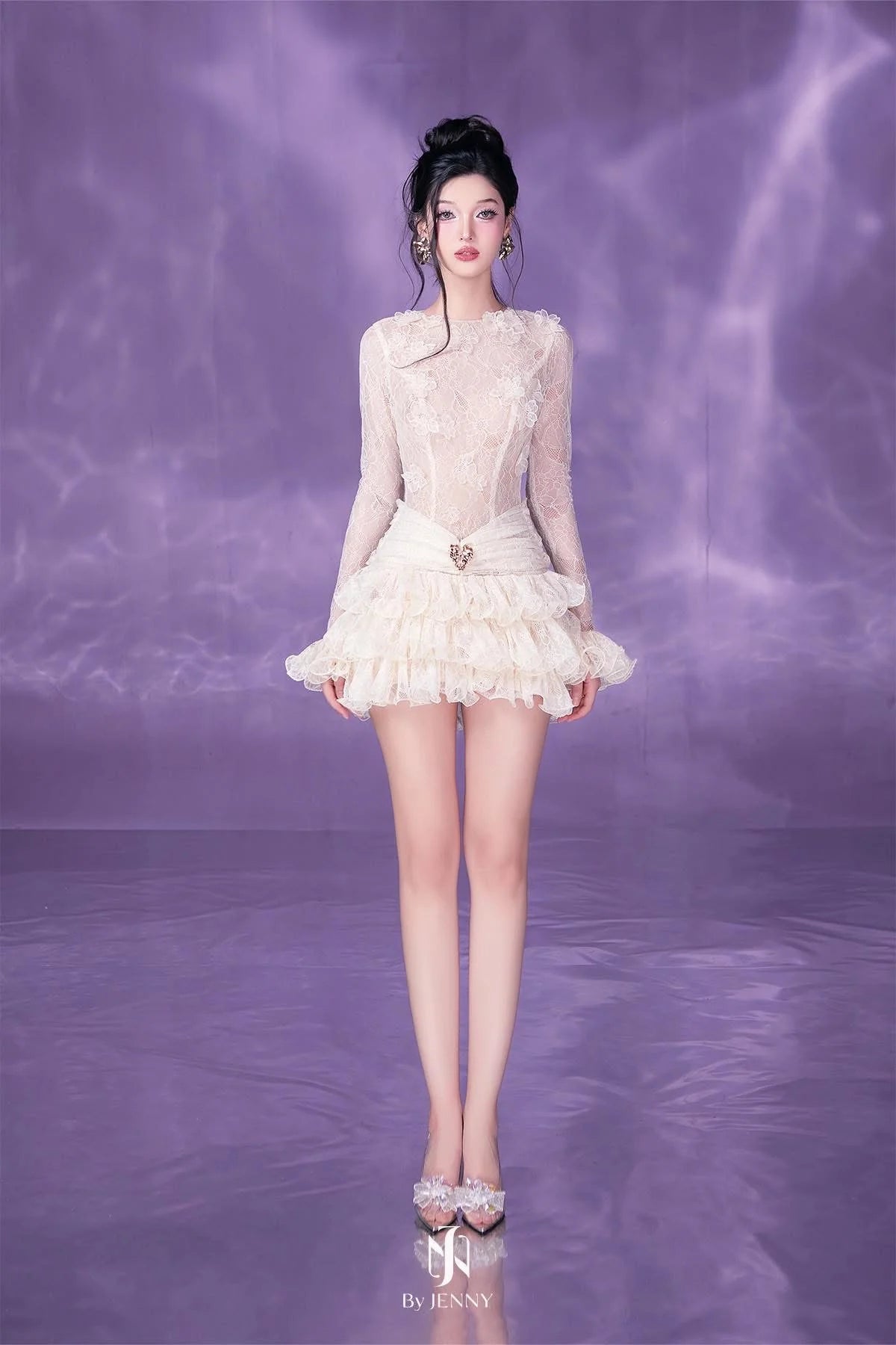 [品牌授权]By Jenny White Mei Mini Dress