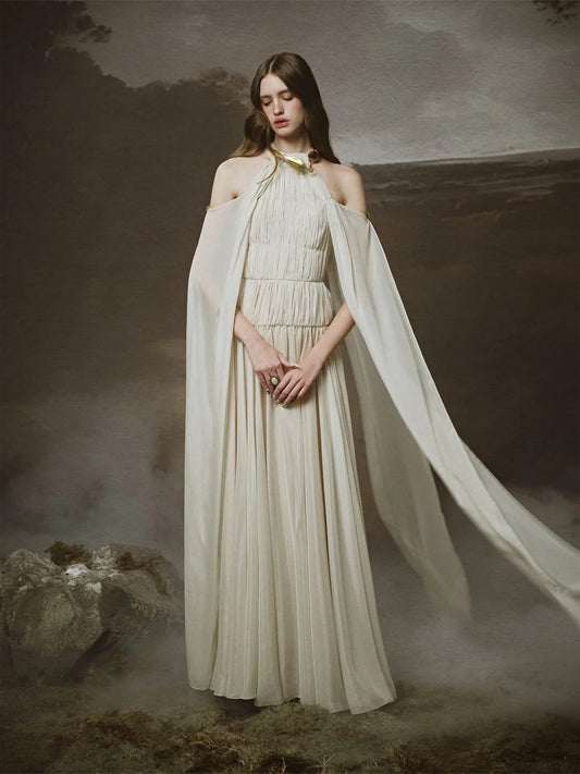 [品牌授权] LINH PHUNG White Lunaria Maxi Dress
