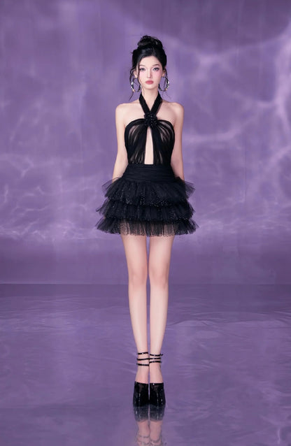 [品牌授权] By Jenny Black Vee Mini Dress