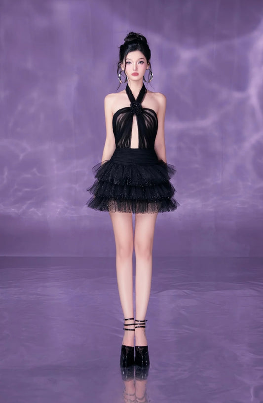 [品牌授权] By Jenny Black Vee Mini Dress