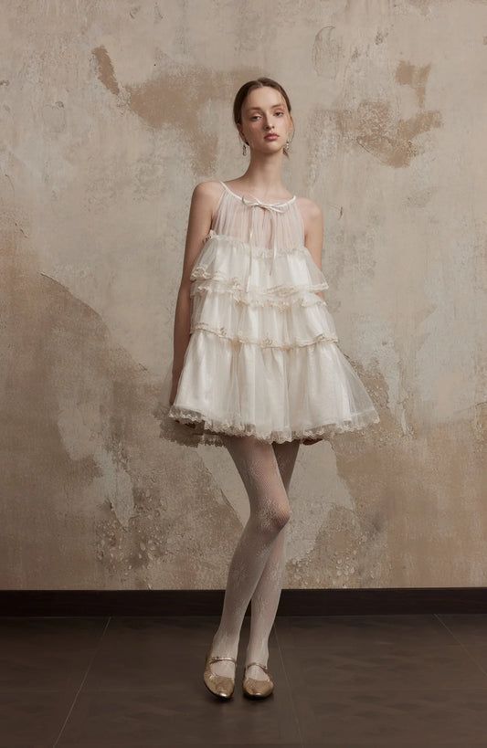 FA SOGNO WHITE MINI DRESS - WHITE