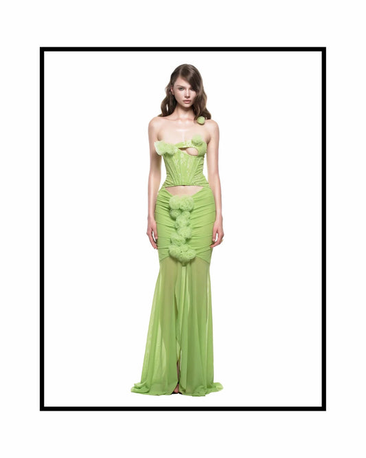 Ibiboss ALLORA DRESS - AVOCADO