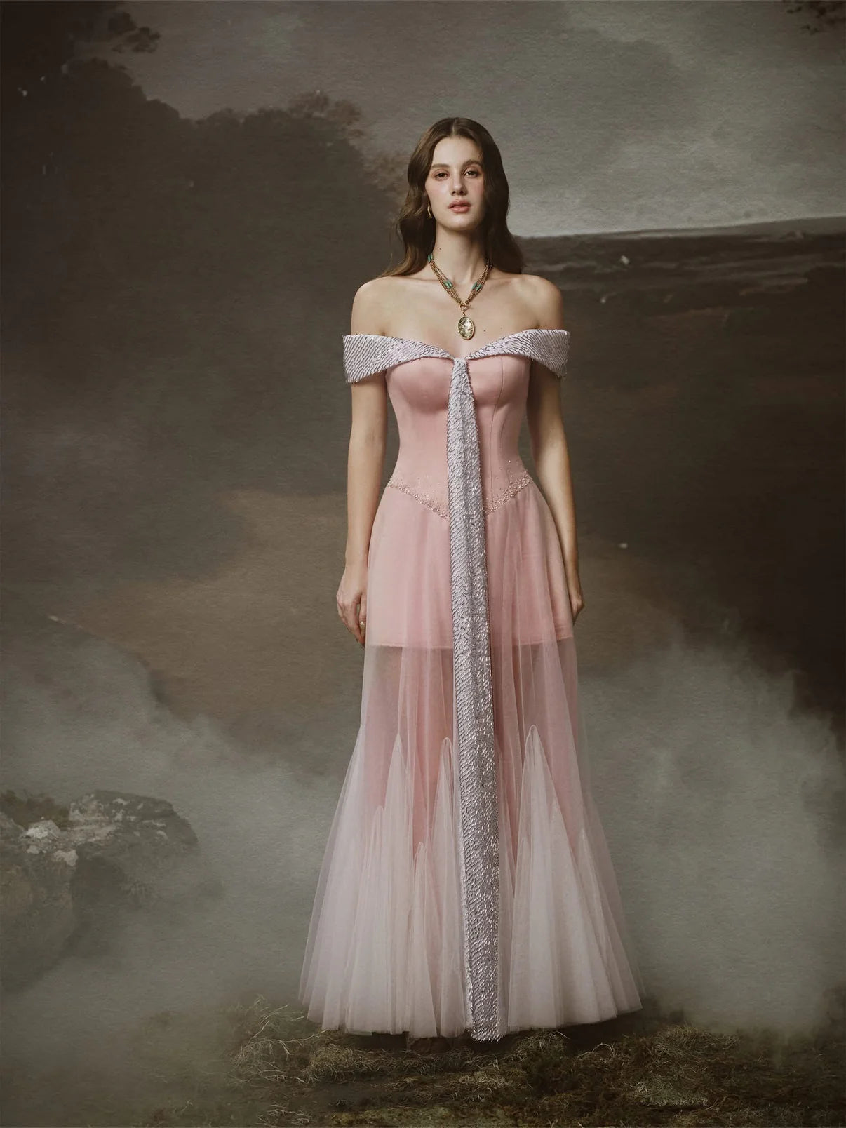 [品牌授权] LINH PHUNG Pink Rosmira Maxi Dress