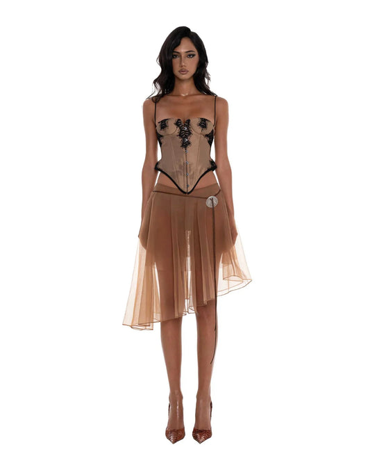 [品牌授权] Huelleyrose Lou Corset & Lou Skirt with Sea Shell Belt