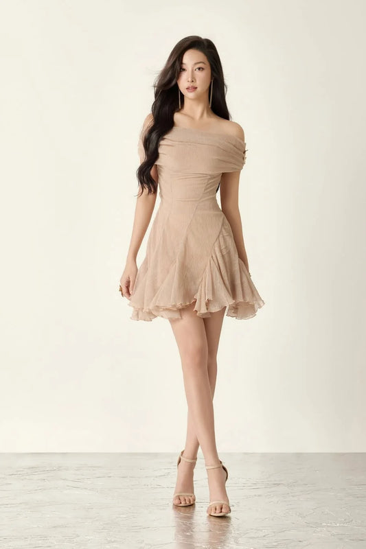 BYDENIO Amelia off the shoulder mini dress