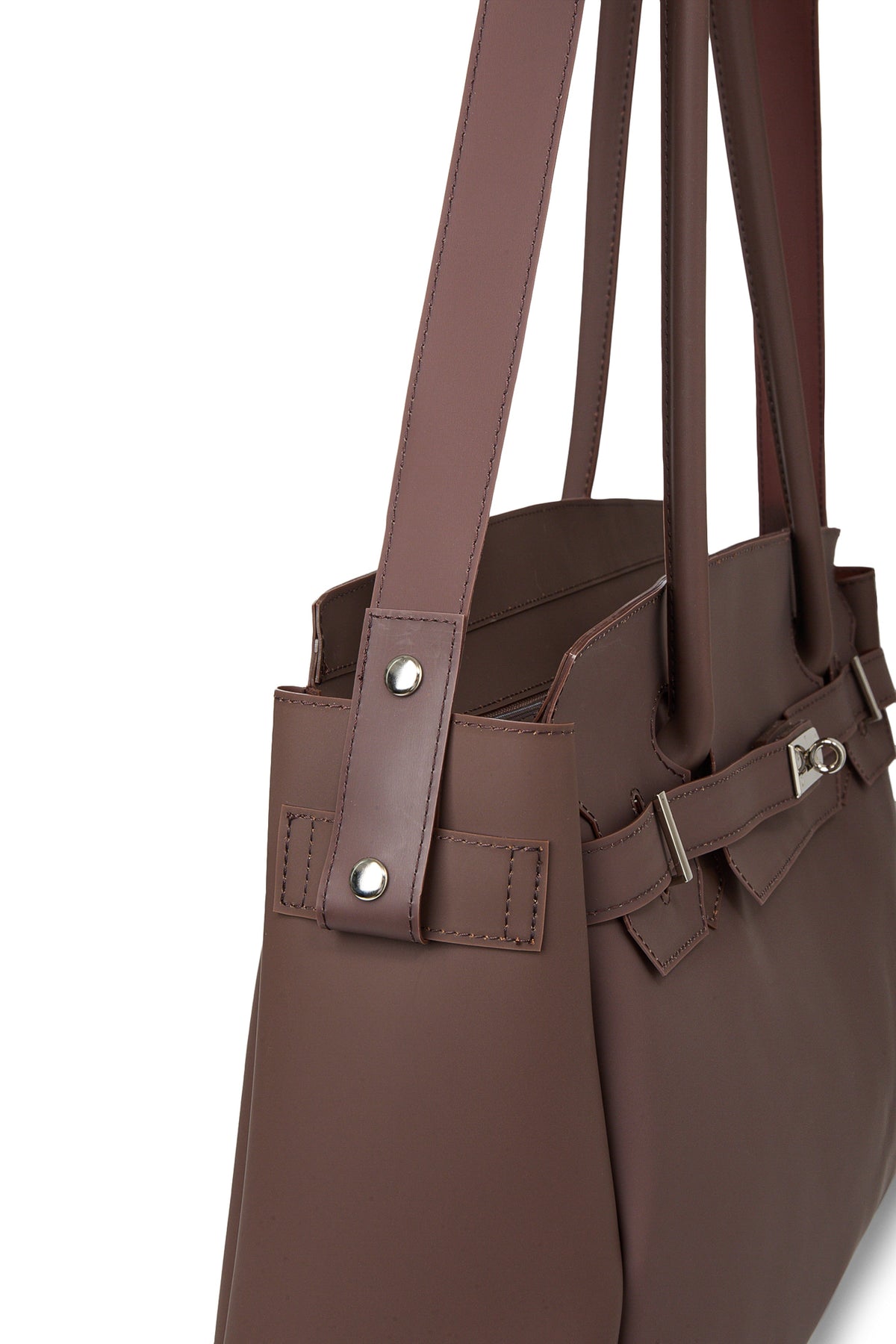 FREE CARD WALLET INCLUDED — JELLY TWO-WAY BIG BAG IN BROWN — image 9