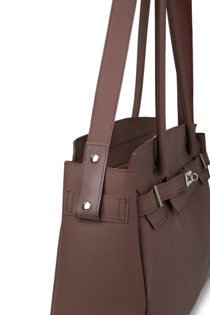FREE CARD WALLET INCLUDED — JELLY TWO-WAY BIG BAG IN BROWN — image 9