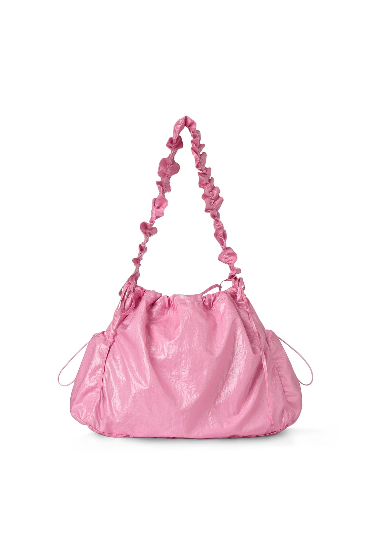 DEINET COATING SHIRRING BAG IN PINK — image 4