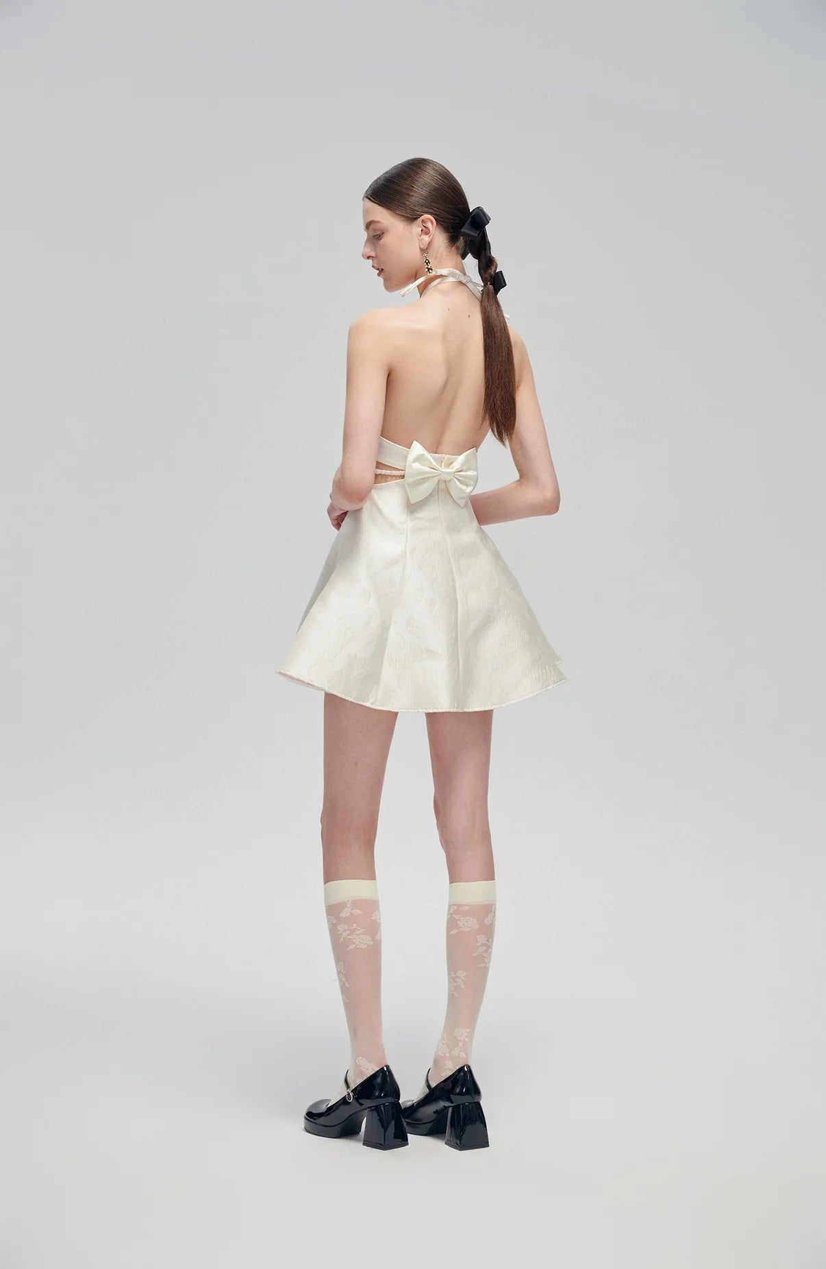 [品牌授权]FA SOGNO White Backless Mini Dress