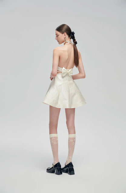 [品牌授权]FA SOGNO White Backless Mini Dress