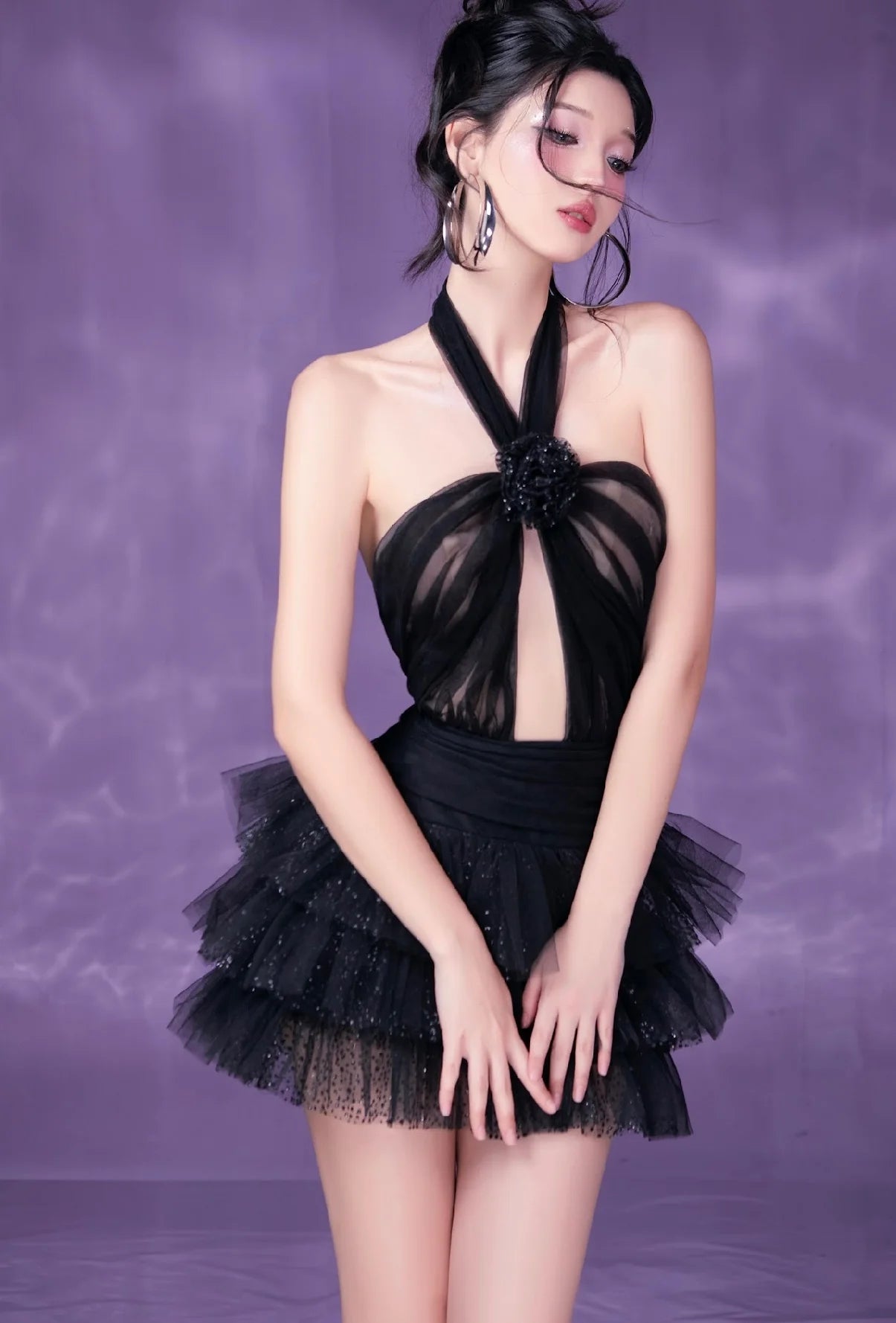 [品牌授权] By Jenny Black Vee Mini Dress