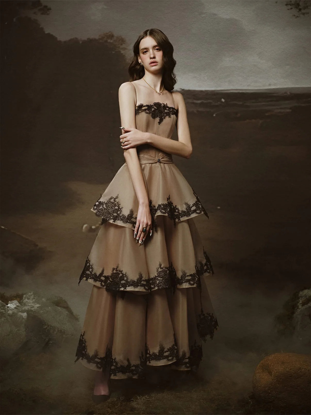 [品牌授权] LINH PHUNG Brown Roma Maxi Dress