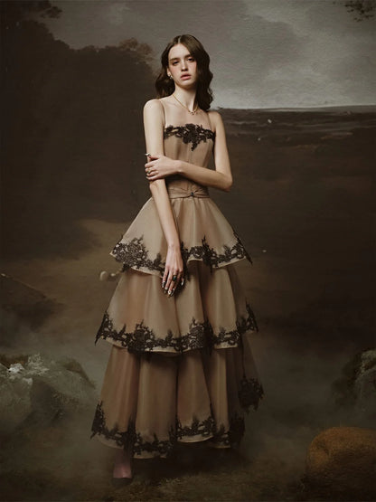 [品牌授权] LINH PHUNG Brown Roma Maxi Dress