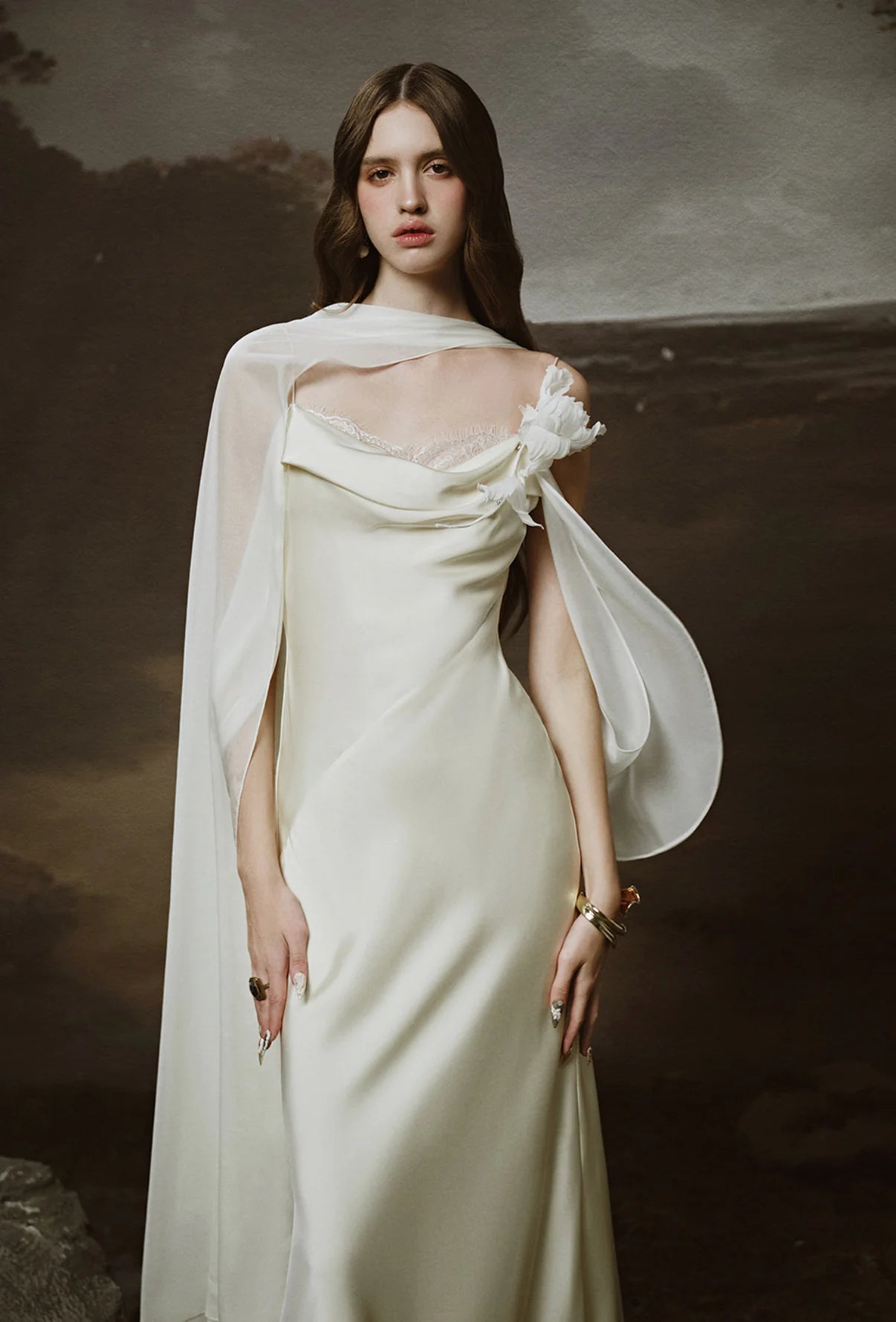 [品牌授权] LINH PHUNG White Mirena Maxi Dress