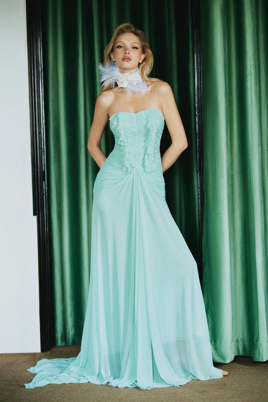 CICI ABIGAIL Bustier Maxi Dress