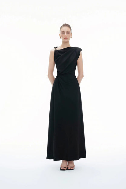 BYDENIO Twisted midi drape dress