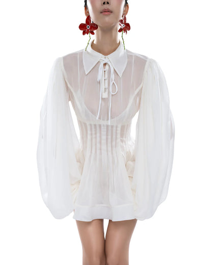 Huelleyrose Charlotte Dress-Cream