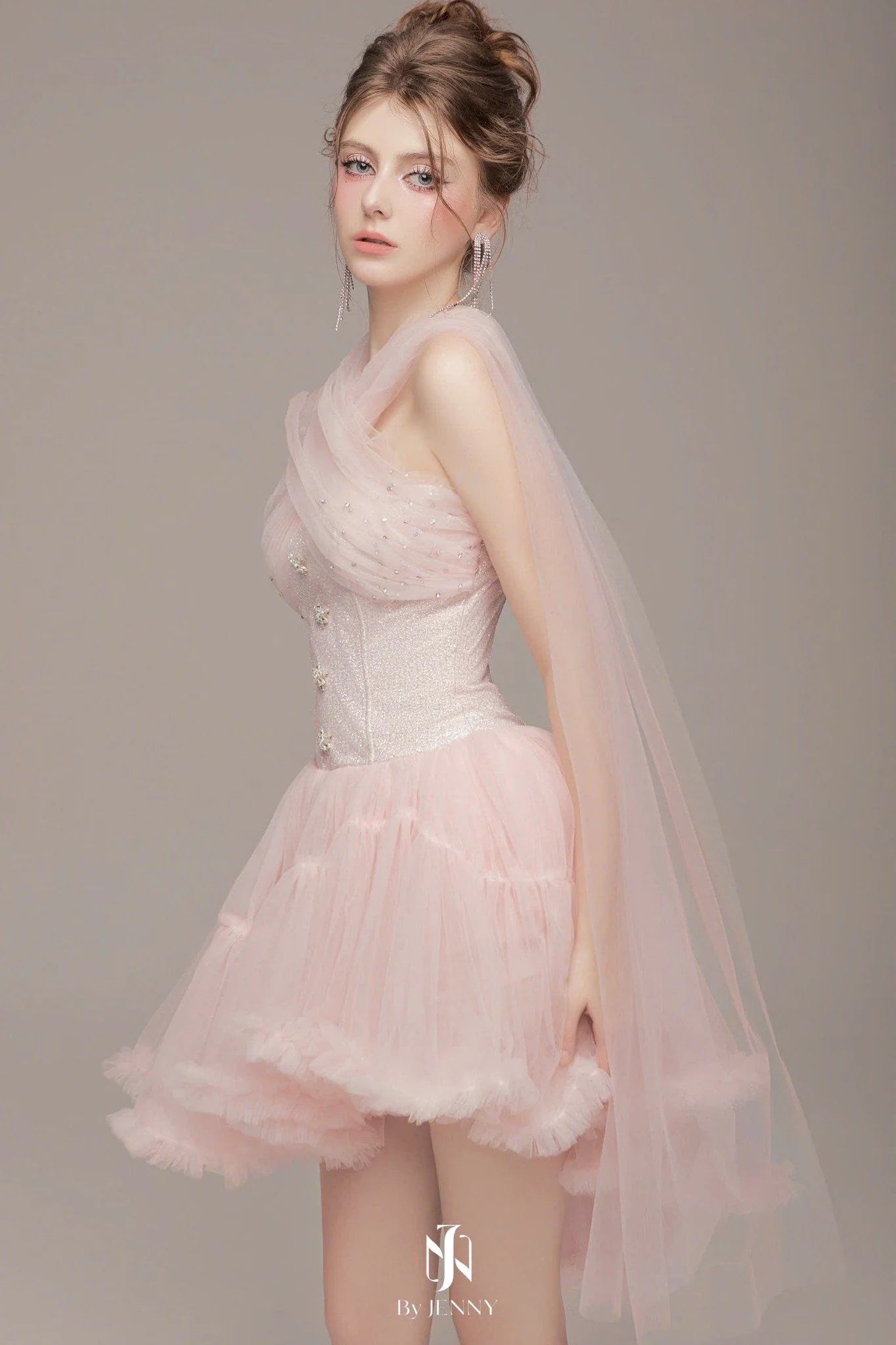 [品牌授权] BY JENNY PINK HOLLY MINI DRESS