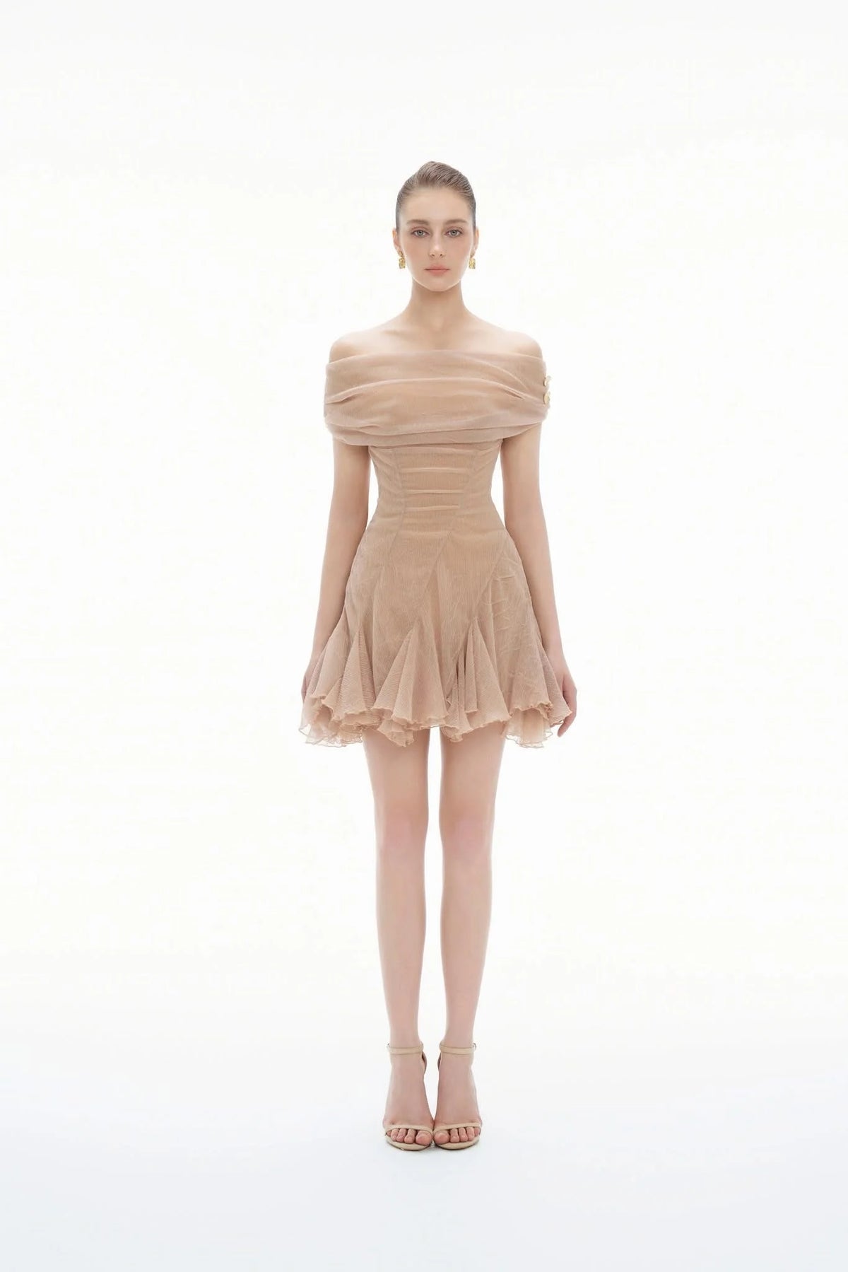 BYDENIO Amelia off the shoulder mini dress
