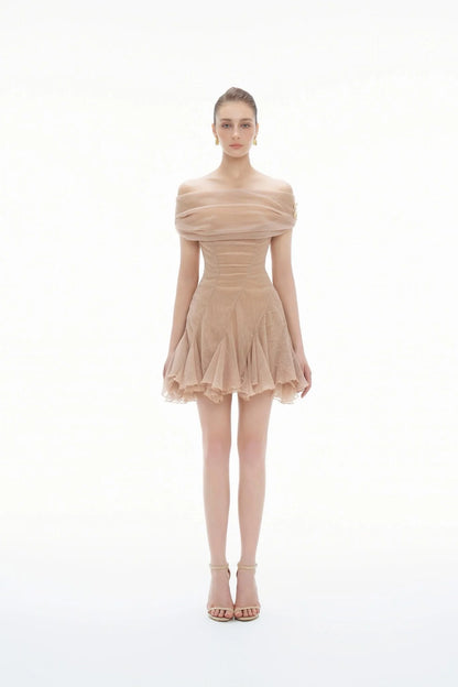 BYDENIO Amelia off the shoulder mini dress