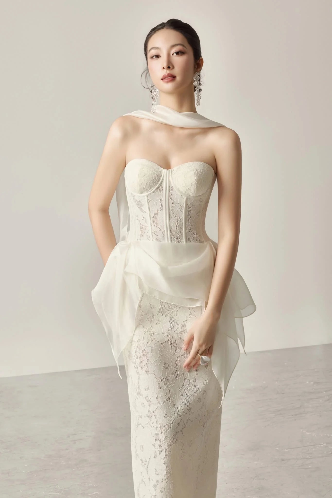 BYDENIO Rachel draping bodycon dress