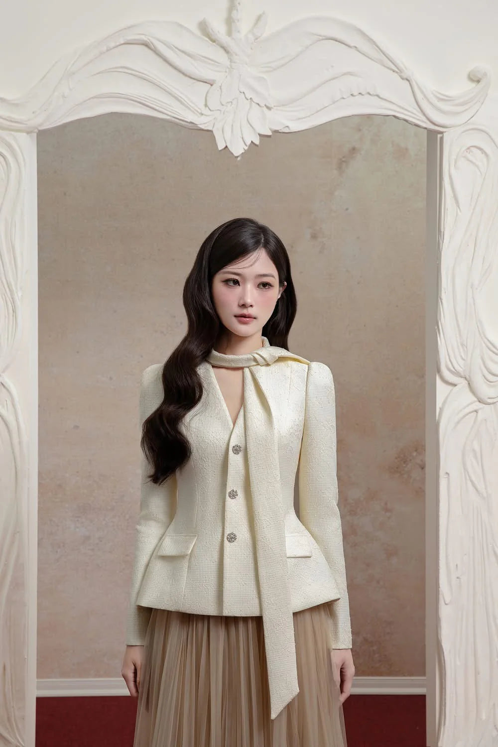 Delicate JENNER TOP & JOIE SKIRT （SET）