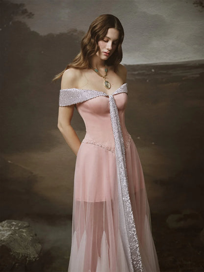 [品牌授权] LINH PHUNG Pink Rosmira Maxi Dress