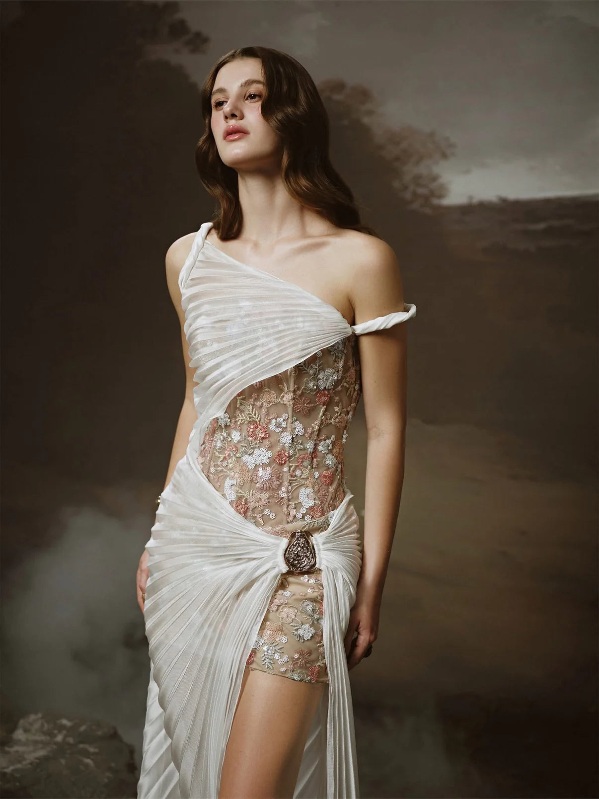 [品牌授权] LINH PHUNG White Doria Maxi Dress