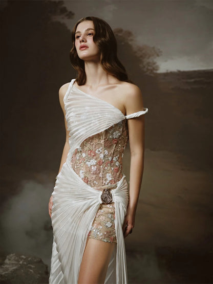 [品牌授权] LINH PHUNG White Doria Maxi Dress