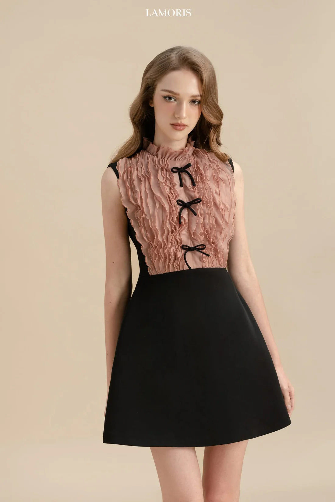 LAMORIS Dried Rose Petals Dress