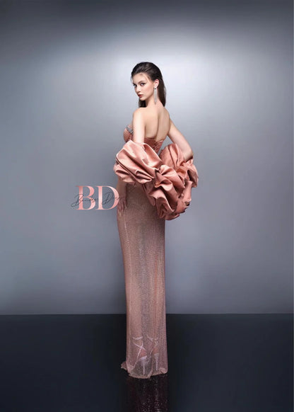 Bandage Dress Pink Diamond Set
