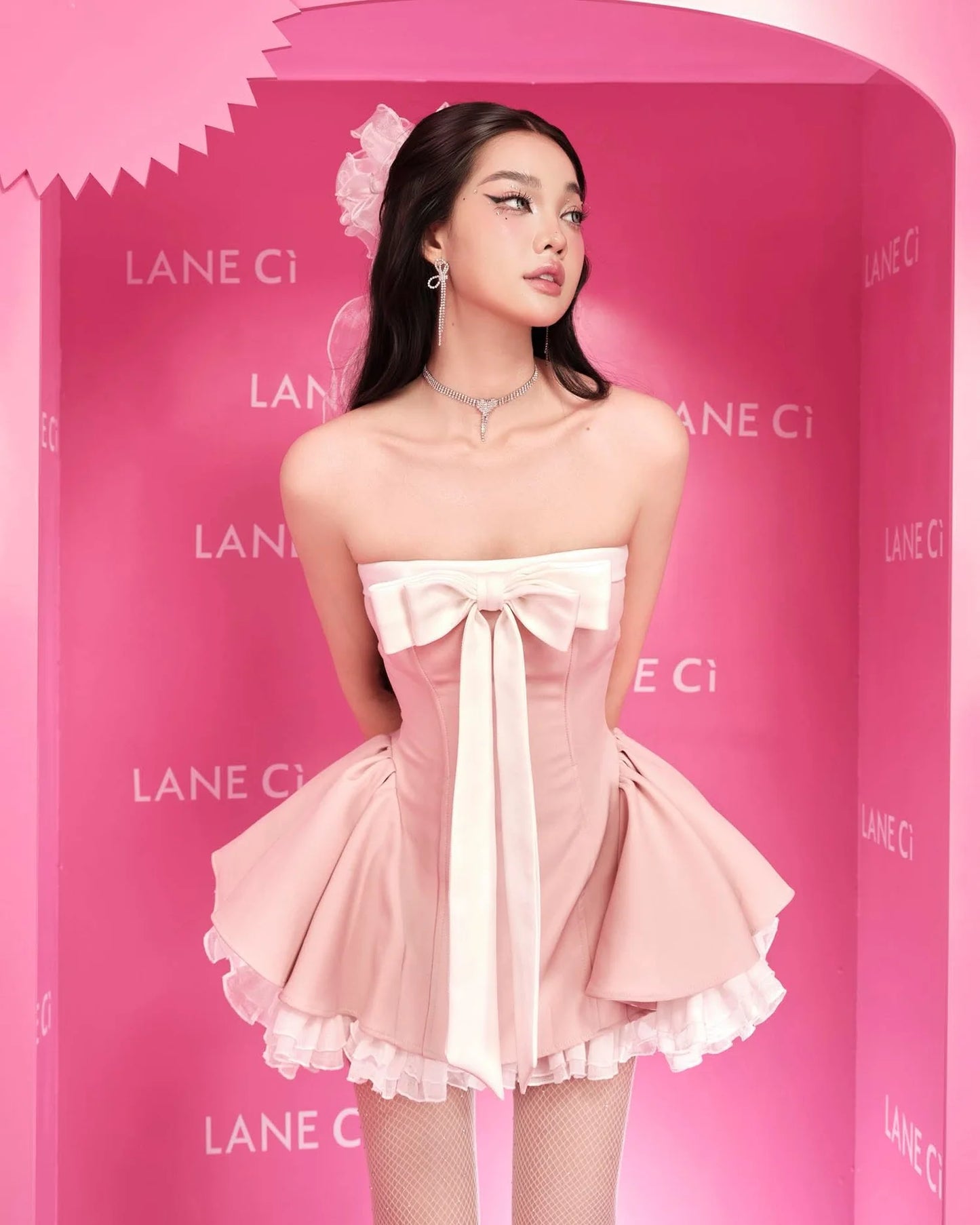 [品牌授权] LANE Cì Bunny Dress pink
