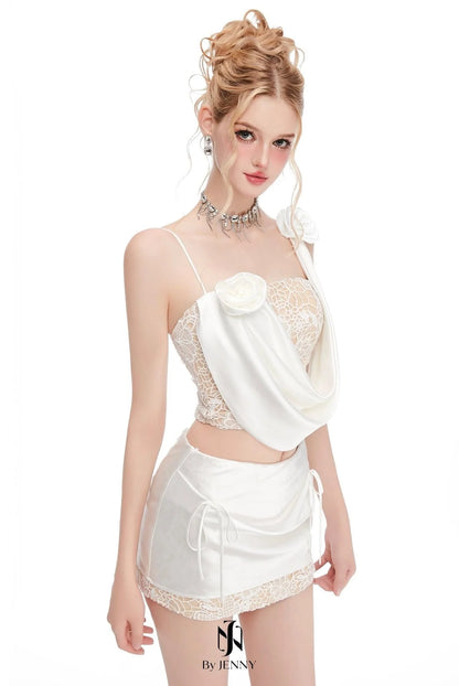 [品牌授权] BY JENNY White Rhea Flower Set