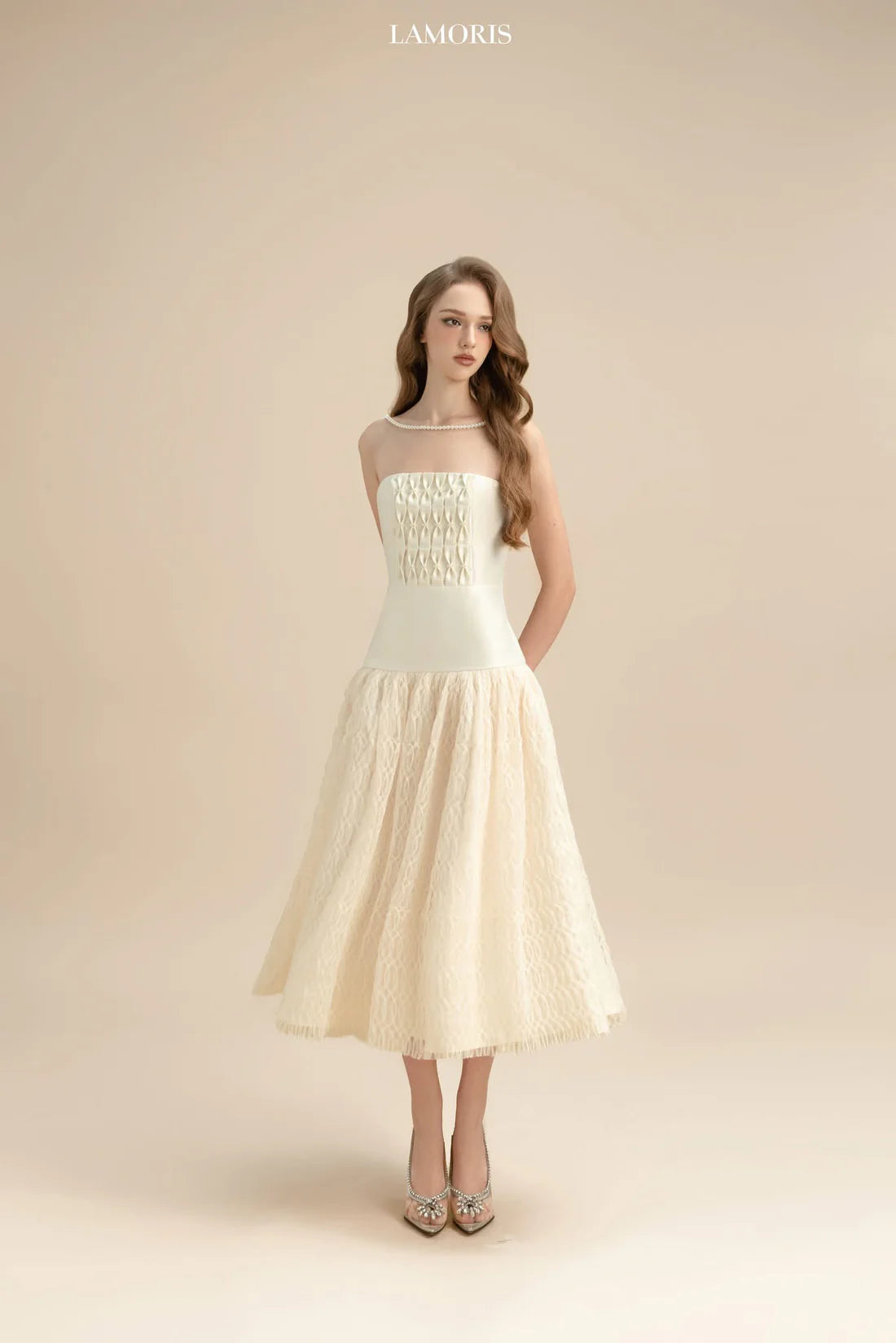 LAMORIS Pearl Smocking Dress