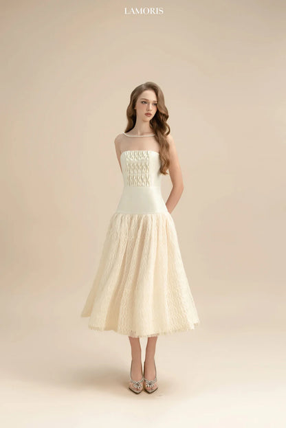 LAMORIS Pearl Smocking Dress